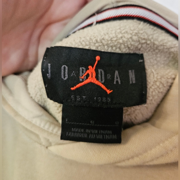 Jordan Tan Hoodie with Red Embroidery - Picture 4 of 4